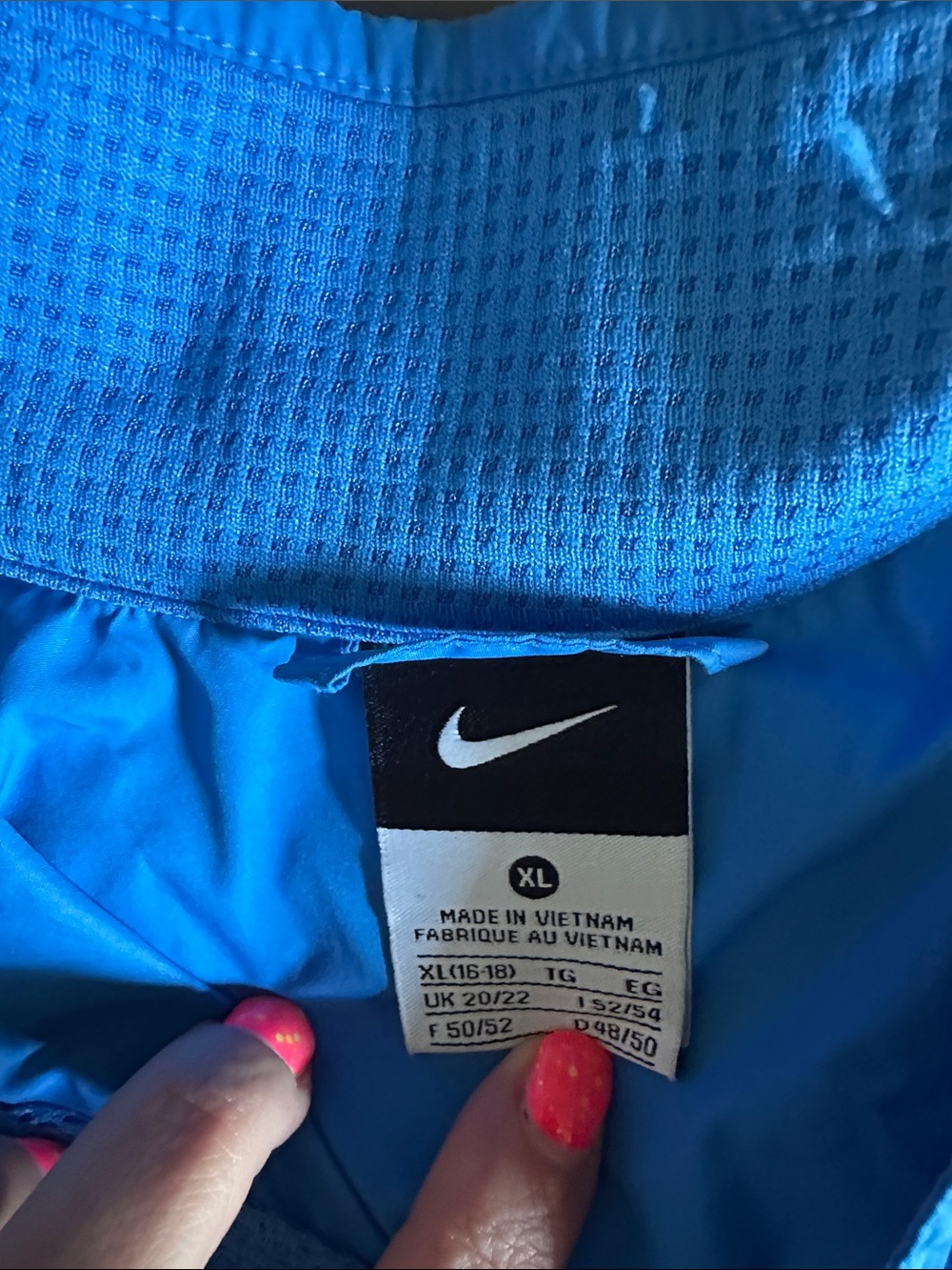 Nike Women’s Bright Blue Full-Zip Windbreaker Jacket XL - Picture 2 of 8